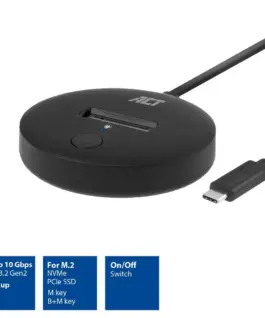 Alternative view of Докинг станция ACT, USB-C - M.2 NVMe/PCIe SSD, 10 Gbps