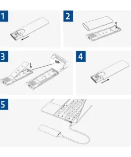 Чекмедже за диск ACT  AC1615, USB-C M.2 NVMe / PCIe SSD - Image 5