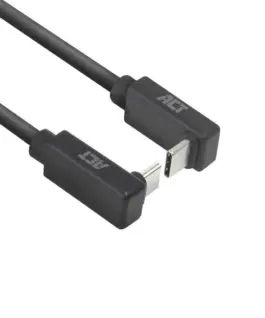 ACT Кабел USB-C - USB-C 2м 10Gbps 60W ъглов нагоре/надолу