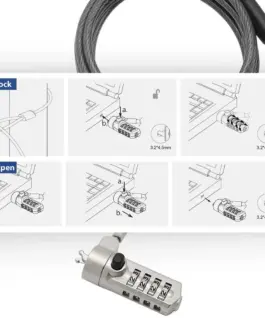 Alternative view of Цифрово заключващо устройство за лаптоп ACT, 2.0 m
