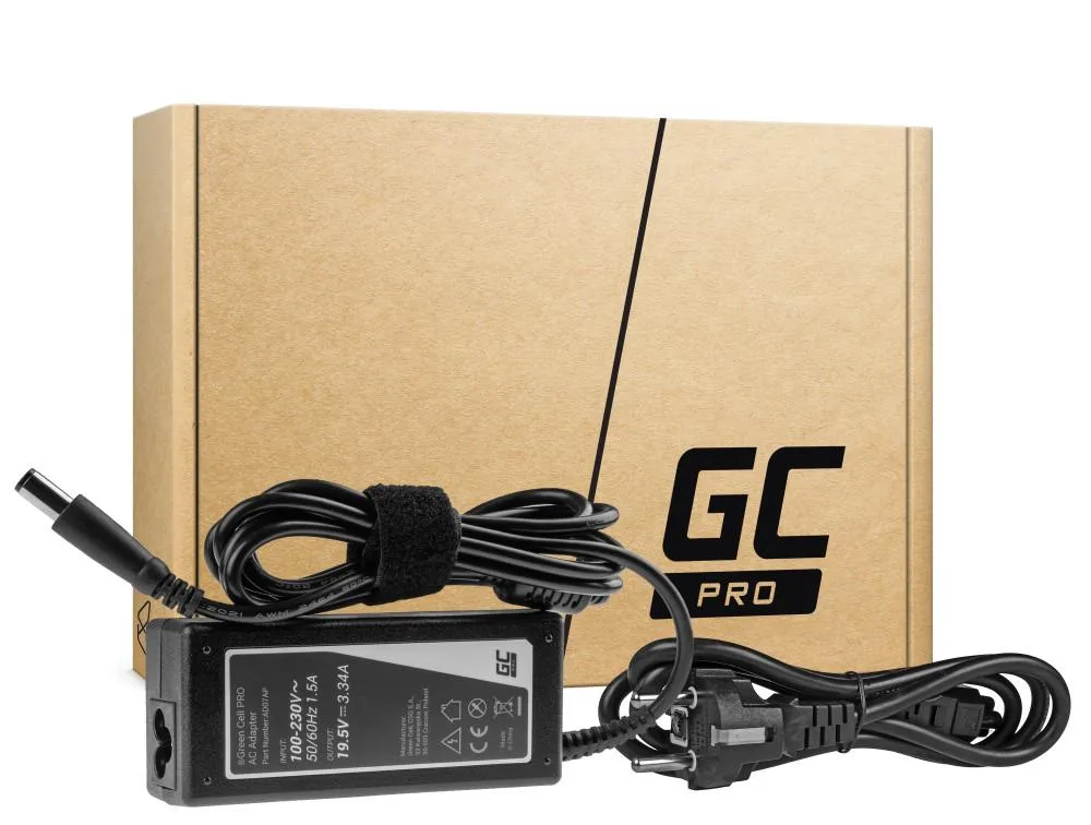 Захранване за лаптоп GREEN CELL AC Adapter за DELL PRO Charger / AC Adapter 19.5V 3.34A 65W for Dell Latitude E6330 E64
