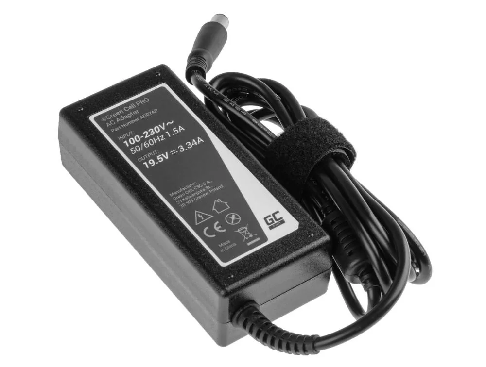 Захранване за лаптоп GREEN CELL, AC Adapter за DELL PRO Charger / AC Adapter 19.5V 3.34A 65W for Dell Latitude E6330 E6410 E - Image 2