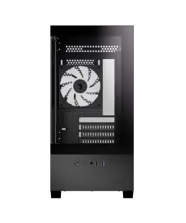 Alternative view of AeroCool кутия Case mATX - P300D Digi-G-BK-v1 - Digital Display, USB-C, 3 x 120 mm A-RGB