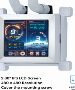 Alternative view of Охладител за процесор Lian Li HydroShift LCD 360 Silent - White