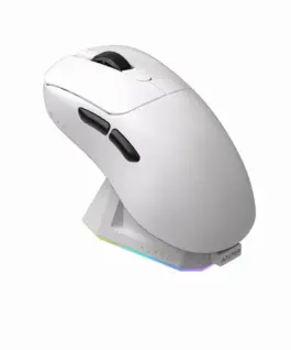 Alternative view of Ajazz професионална геймърска мишка AJ179 PRO - Wireless Gaming Mouse - 8K, Magnetic Charging Dock, White