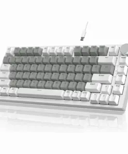 Alternative view of Ajazz геймърска механична клавиатура Gaming Mechanical Keyboard AK820 - Mille feuille Yellow Switches [Linear] (English US), White Gray, White Light