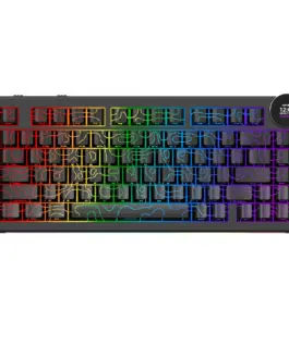 Ajazz геймърска механична клавиатура Wireless Gaming Mechanical Keyboard AK820 V2 PRO - White peach Switch [Linear] (English US)