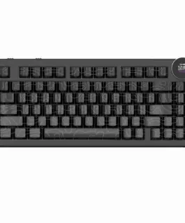 Alternative view of Ajazz геймърска механична клавиатура Wireless Gaming Mechanical Keyboard AK820 V2 PRO - White peach Switch [Linear] (English US), Black