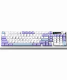 Alternative view of Ajazz геймърска механична клавиатура Wireless Gaming Mechanical Keyboard AK980 V2 - Gift Switch [Linear] (English US), Purple, White, Blue