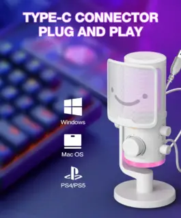Настолен микрофон FIFINE AM6 RGB - White