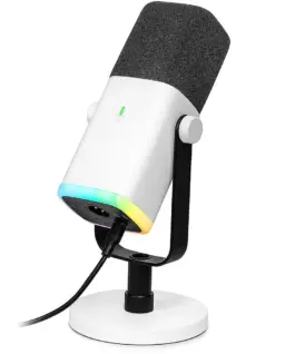 Настолен микрофон FIFINE AM8 Dynamic RGB XLR/USB - White