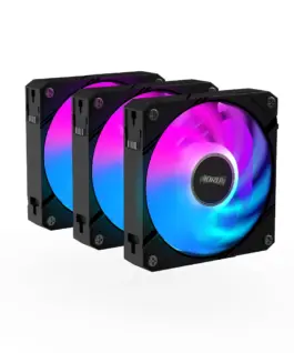 Alternative view of Комплект вентилатори GIGABYTE AORUS EZ CHAIN 120 Black 3-Pack ARGB