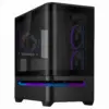 Кутия за компютър ASUS Prime AP202 ARGB mATX + 3 ARGB Вентилатора - Black