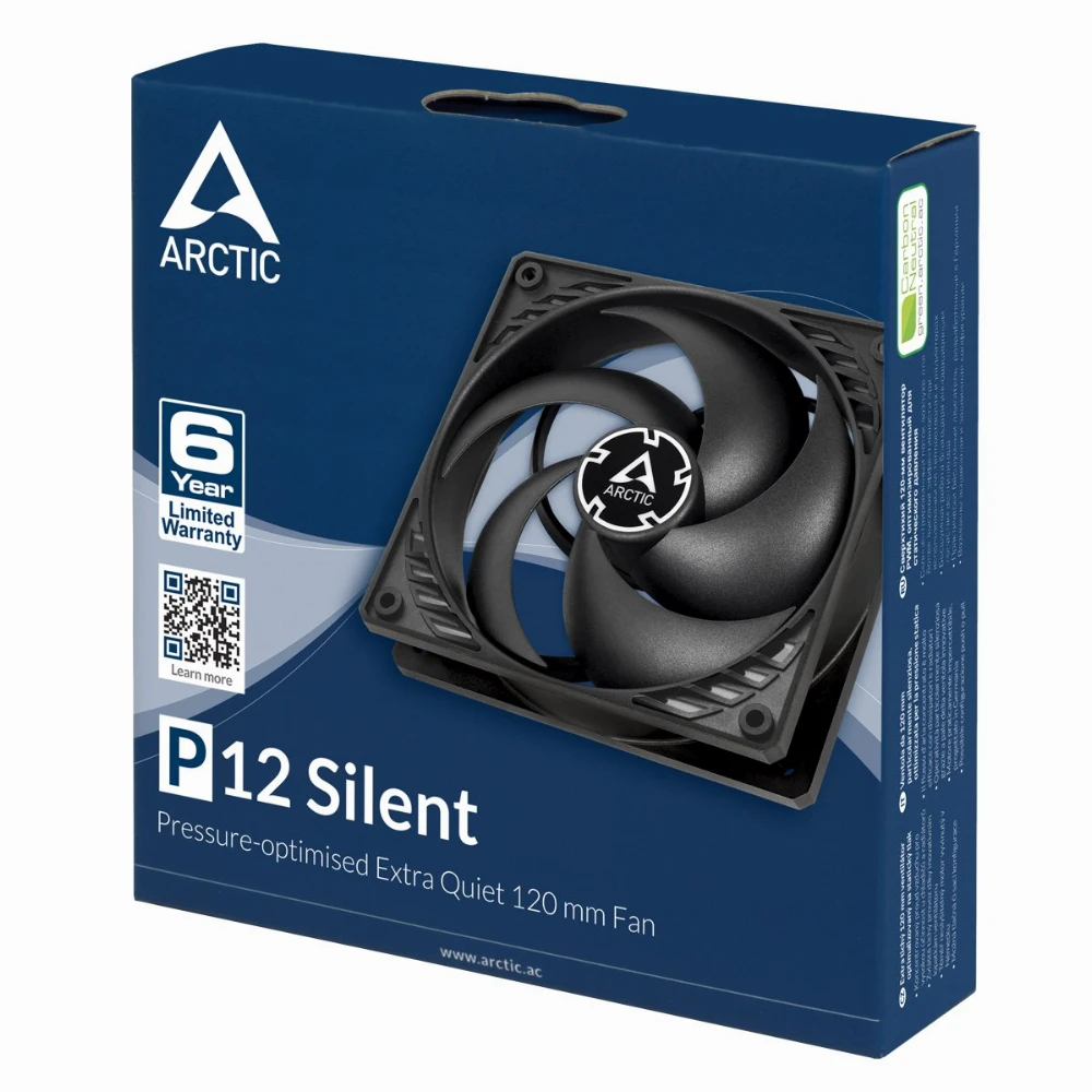 Arctic тих вентилатор Fan 120mm P12 Silent black/black - ACFAN00130A - Image 5