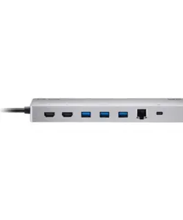 Alternative view of ATEN Докинг 11-in-1 USB-C Multiport Dock + Power Pass-Through, 2 x HDMI, LAN,3.5mm, USB-C, SD Card , microSD, 3 x USB 3.2