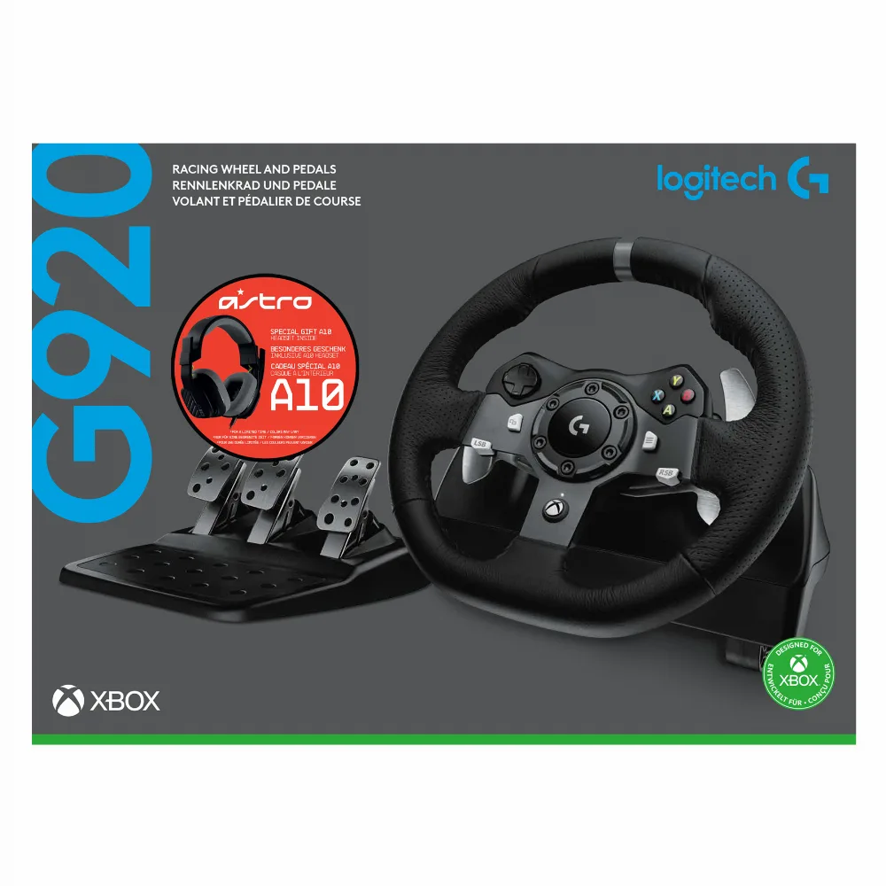 Волан Logitech Driving Force G920 за Xbox One / PC в комплект с геймърски слушалки Astro A10 - Image 5