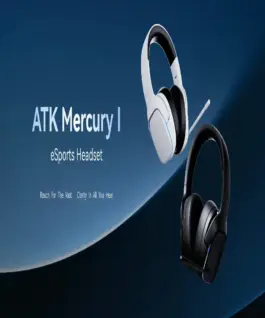 ATK безжични геймърски слушалки Wireless Gaming Headphones – M1 Mercury White – Bluetooth 5.3