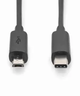 КАБЕЛ USB DIGITUS - USB-C to micro USB-B - 18 m - Black - PN DB-300137-018-S