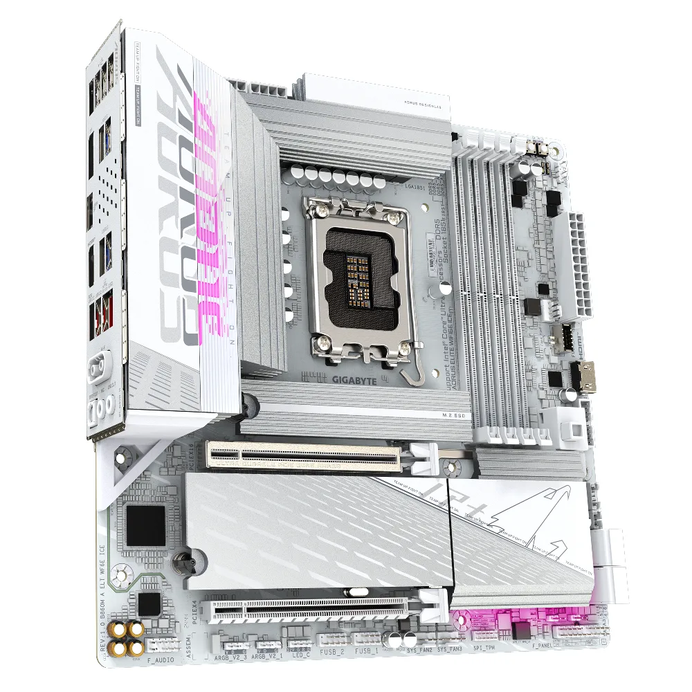 Дънна платка GIGABYTE B860M AORUS ELITE WiFi 6E ICE, LGA 1851 - Image 2