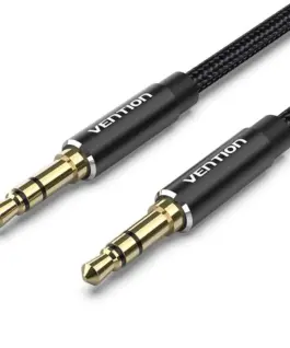 Vention Аудио Кабел 3.5mm Audio Cable  M/M Cotton Braided 1.5m - BAWBG