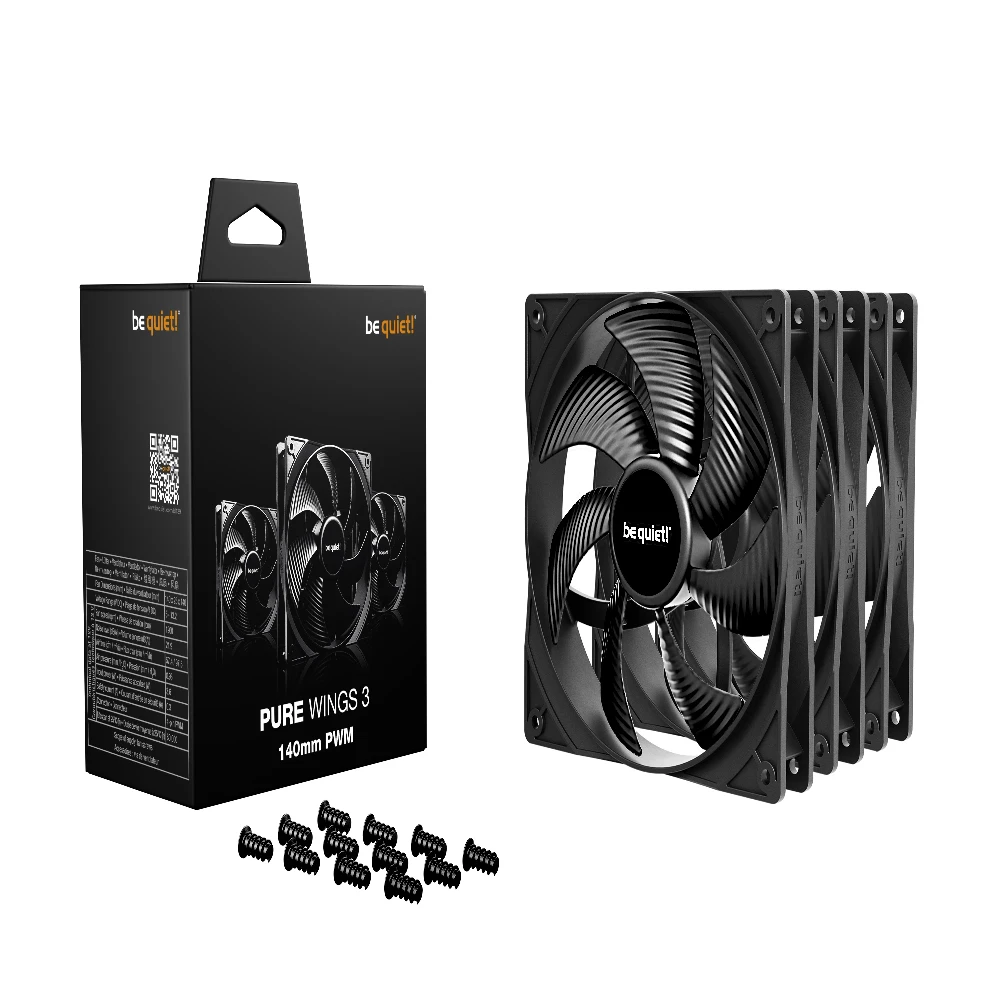 be quiet! комплект вентилатори Fan Pack 3-in-1 3 x 140mm - PURE WINGS 3 140mm PWM 3-Pack - Image 3