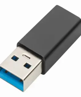 Alternative view of АДАПТЕР DIGITUS - USB-A to USB-C - Black - PN AK-300524-000-S