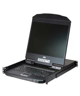 KVM Конзола ATEN 19" 8-Port PS/2-USB VGA Single Rail LCD KVM Switch