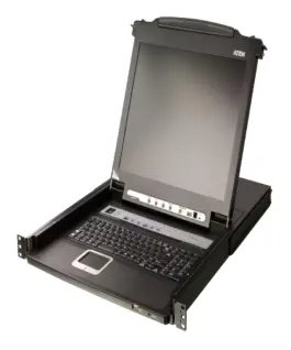 Alternative view of KVM Конзола ATEN CL5716M, 17" 16-Port PS/2-USB VGA Single Rail LCD KVM Switch