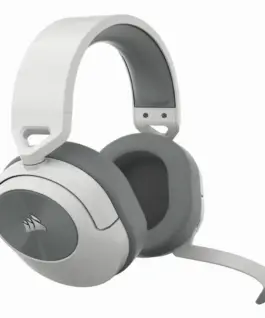 Геймърски слушалки с микрофон Corsair HS55 White безжични и