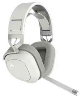 Геймърски слушалки с микрофон Corsair HS80 MAX White безжични и