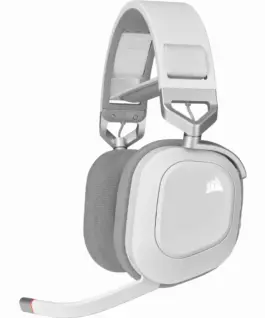 Alternative view of Геймърски слушалки с микрофон Corsair HS80 RGB White безжични PC/PS5/PS4