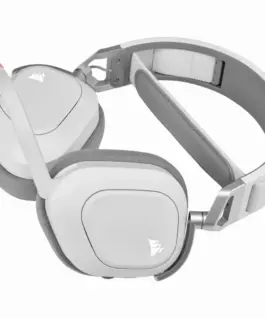 Геймърски слушалки с микрофон Corsair HS80 RGB White