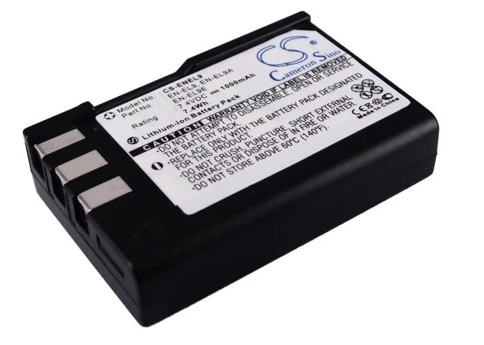 Батерия за апарат NIKON EN-EL9 D-SLR D40 D60 D3000 D5000 7.4V 1000mAh Li-Ion Cameron