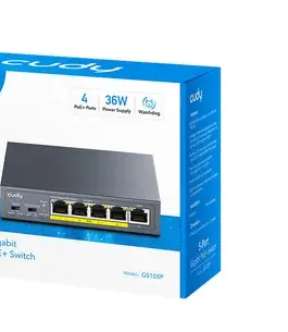 Alternative view of Суич Cudy GS105P , 5x портов POE метален корпус+Switch 36W, неуправляем