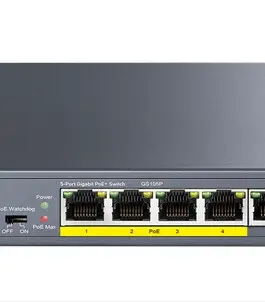 Суич Cudy GS105P  5x портов POE метален корпус+Switch 36W