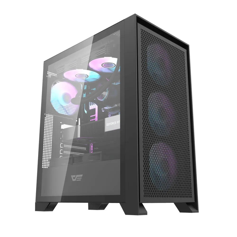 Darkflash кутия Case ATX - DRX70 Mesh Black - Addressable RGB 4 fans USB-C