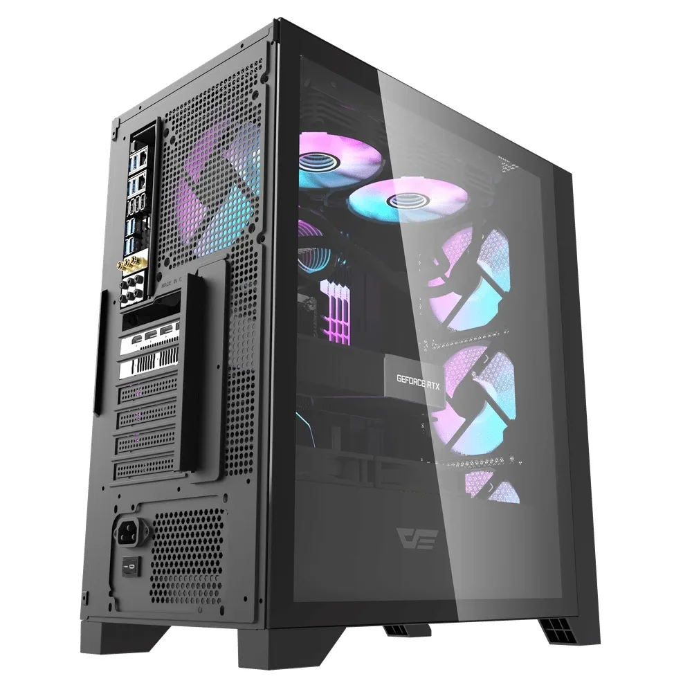 Darkflash кутия Case ATX - DRX70 Mesh Black - Addressable RGB 4 fans, USB-C - Image 88