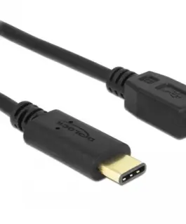Alternative view of Кабел DeLock, USB-C мъжко - USB-B мъжко, USB 2.0, 1.0 м, Черен