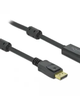 Alternative view of Кабел Delock DisplayPort мъжко - HDMI мъжко, 5 м., 4K 60Hz, Черен