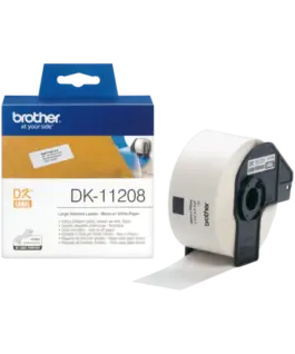 ЛЕНТА ЗА ЕТИКЕТНИ ПРИНТЕРИ BROTHER ТИП QL - LARGE ADDRESS LABELS - 38 mm x 90 mm x 400 - PN DK-11208