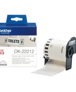 ЛЕНТА ЗА ЕТИКЕТНИ ПРИНТЕРИ BROTHER ТИП QL - WHITE CONTINUOUS FILM TAPE - 62 mm x 1524 m - PN DK22212
