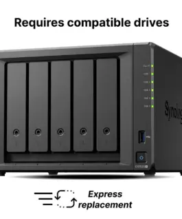 Мрежов сторидж Synology NAS DS1525+ за 5 диска AMD Ryzen V1500B 8GB DDR4