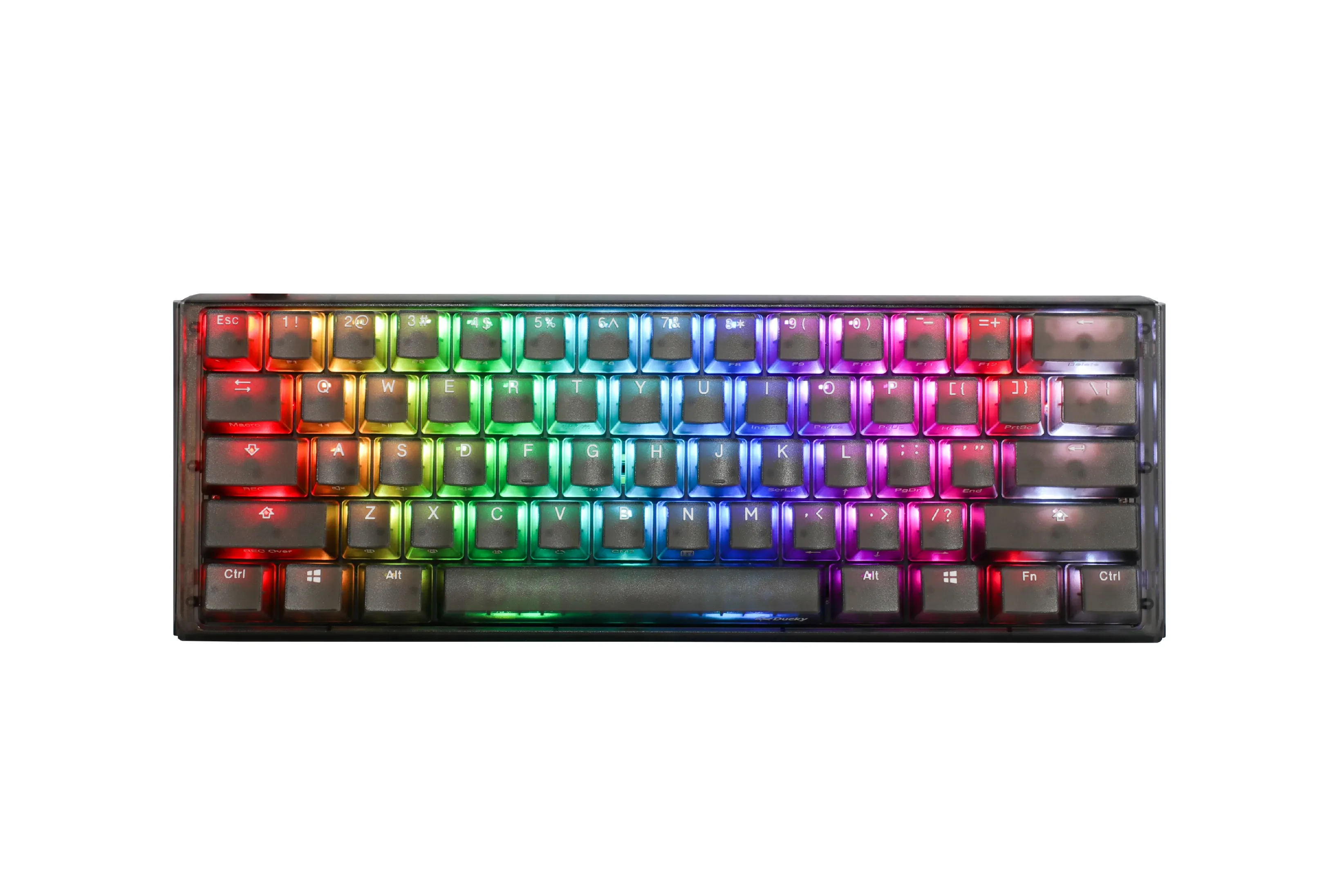 Ducky професионална геймърска механична клавиатура Professional Gaming Mechanical Keyboard One 3 Mini Aura Black - Cherry MX RGB Brown