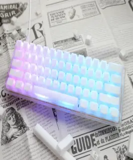 Ducky професионална геймърска механична клавиатура Professional Gaming Mechanical Keyboard One 3 Mini Aura White – Cherry MX RGB Brown