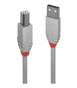 КАБЕЛ USB LINDY - USB to USB-B - USB 2.0 Type A to B Cable - Anthra Line - 20 m - Grey - PN