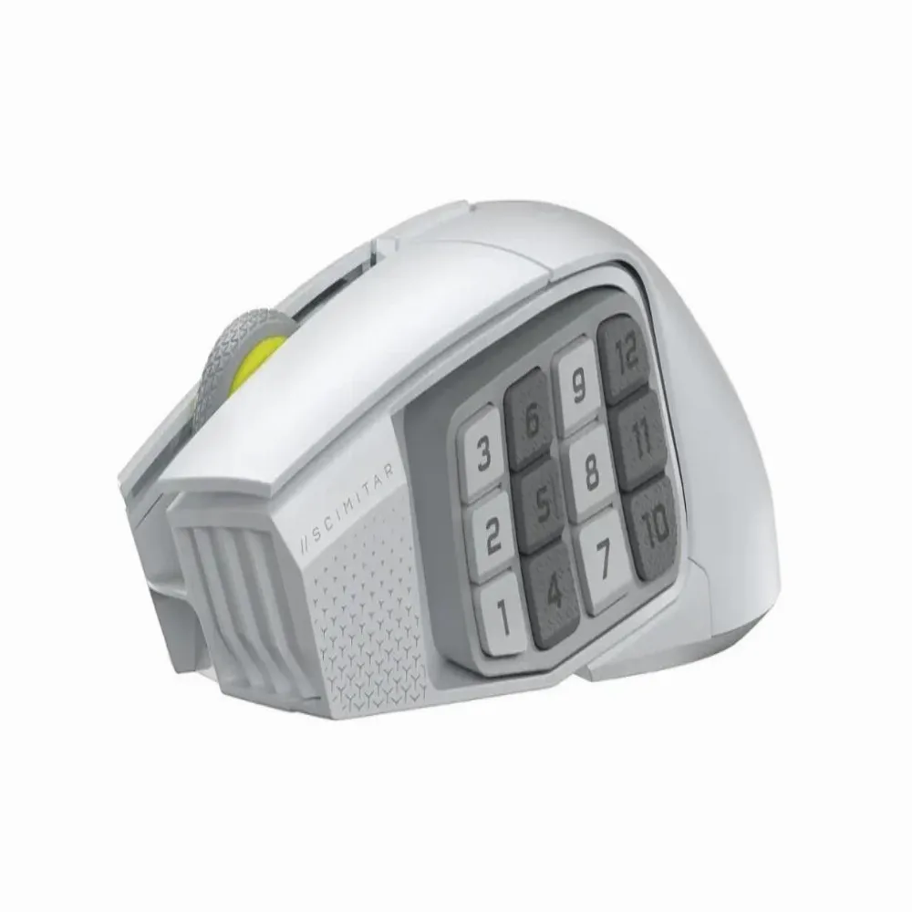 Геймърскa оптична мишка CORSAIR SCIMITAR ELITE WIRELESS SE White, 33000 DPI - Image 3