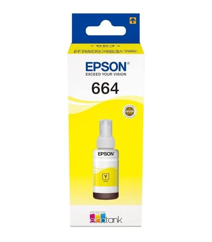 БУТИЛКА МАСТИЛО ЗА EPSON EcoTank L100/L110/L200/L210/L300/L355/L550/L1455 - Ink Bottle - Yellow - /664/ - T6644 - PN