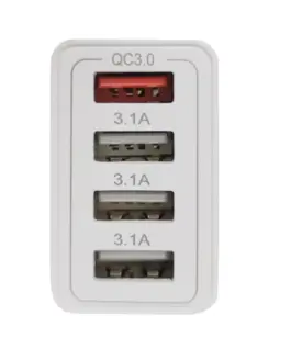 Alternative view of Makki бързо зарядно Fast Charger - QC3.0+3xUSB 30W White - MAKKI-QC48W4