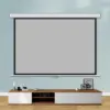 Estillo Екран за стена 240x240 см бял черна рамка 11кг