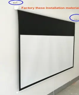 Alternative view of Estillo Екран за стена 240x240 см, бял, черна рамка, 11кг